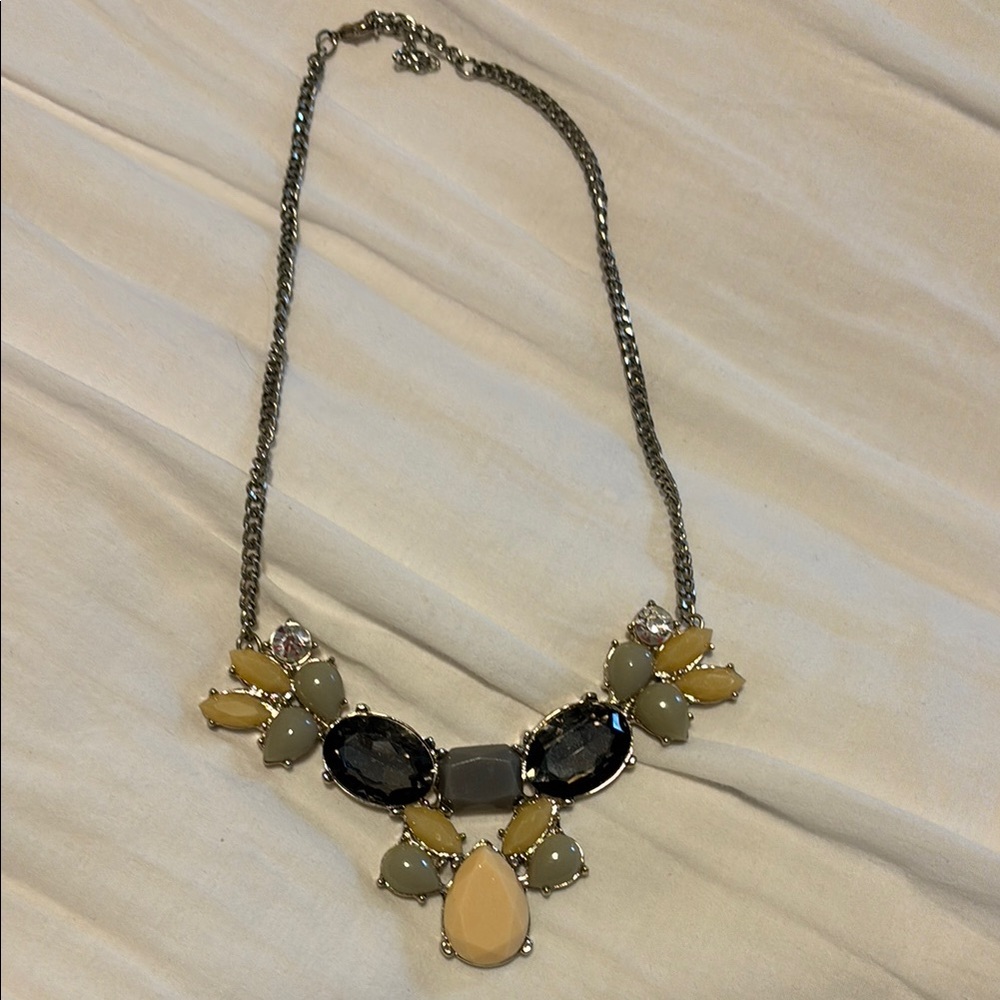 Elegant Multi-Color Statement Necklace